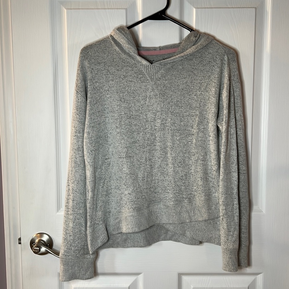 Xersion Girls Light Gray Hoodie Sweatshirt XL 16